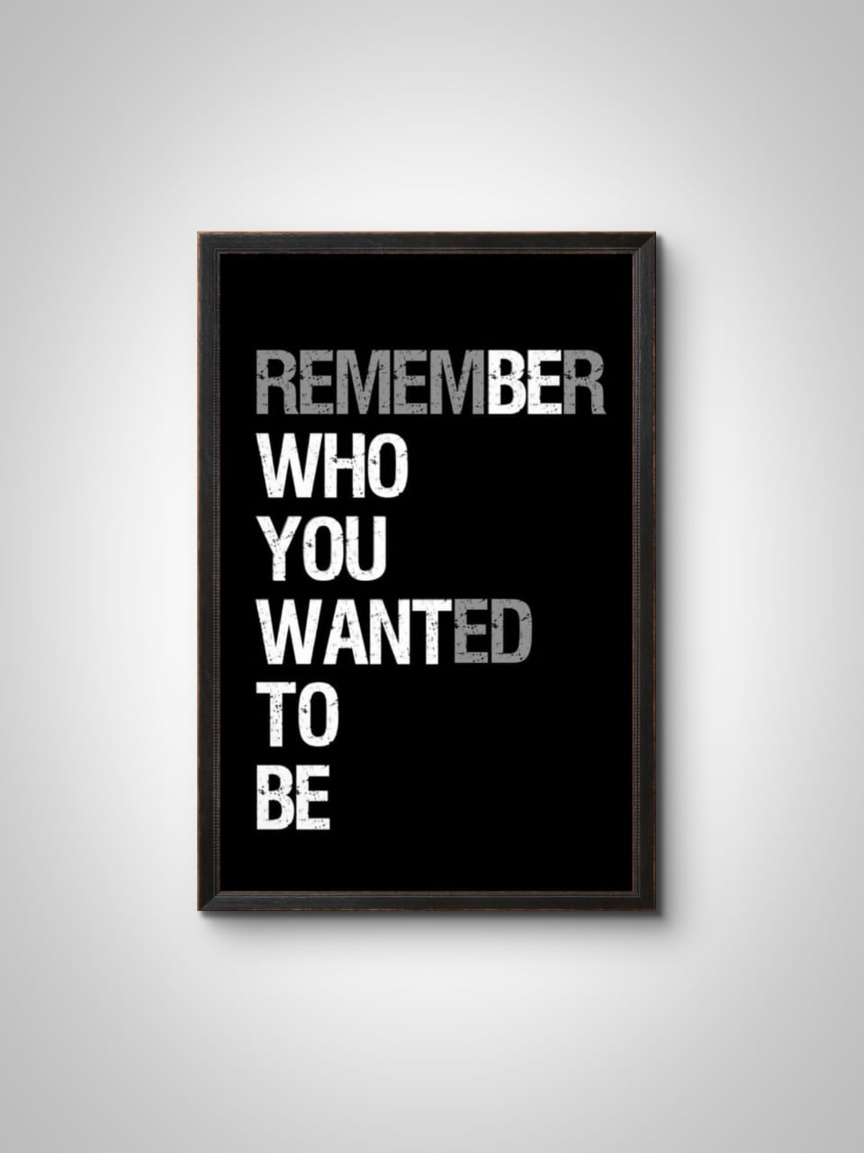 "Remember Who You Wanted to Be" Wall Frame – Inspirational Quote Wall Art