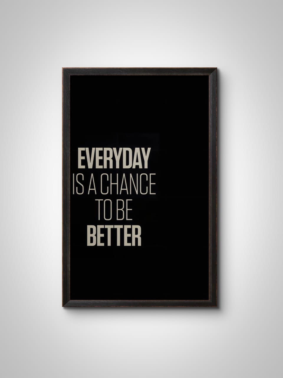 "Every Day Is a Chance to Be Better" Wall Frame – Inspirational Quote Wall Art