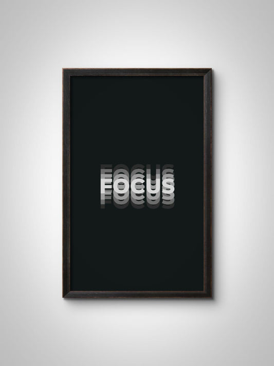 "Focus" Wall Frame – Motivational Quote Wall Art