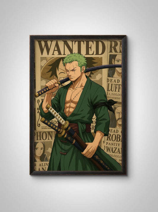 Roronoa Zoro Wall Frame – Premium Anime Wall Art