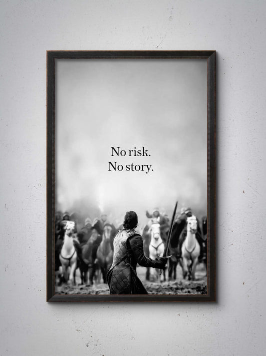 No Risk No Story Wall Frame