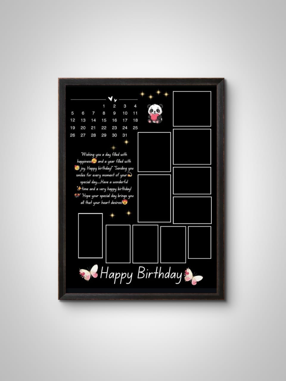 Custom Birthday Photo Wall Frame – Personalized Birthday Gift