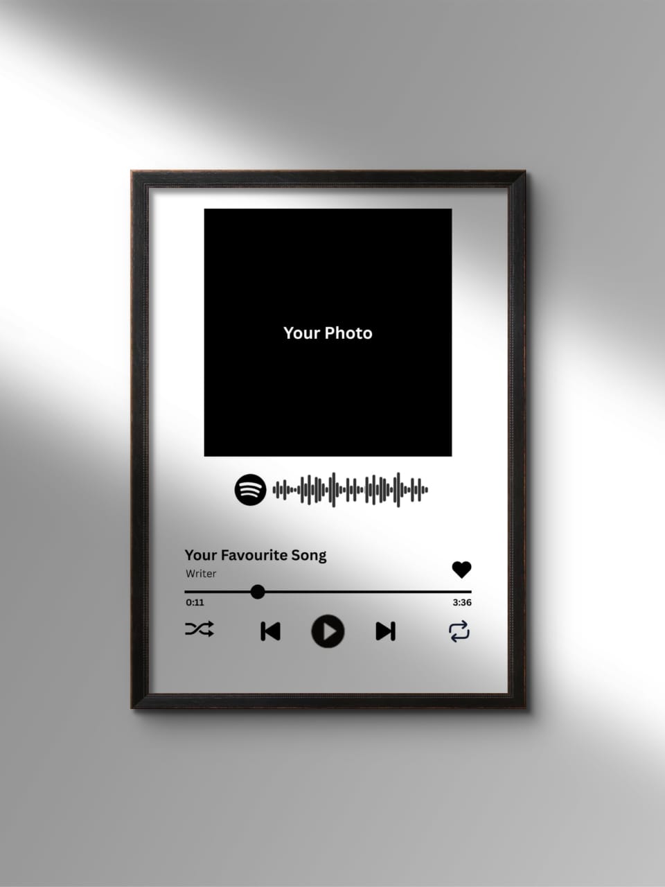 Custom Spotify Song Frame | Personalized Music Wall Art