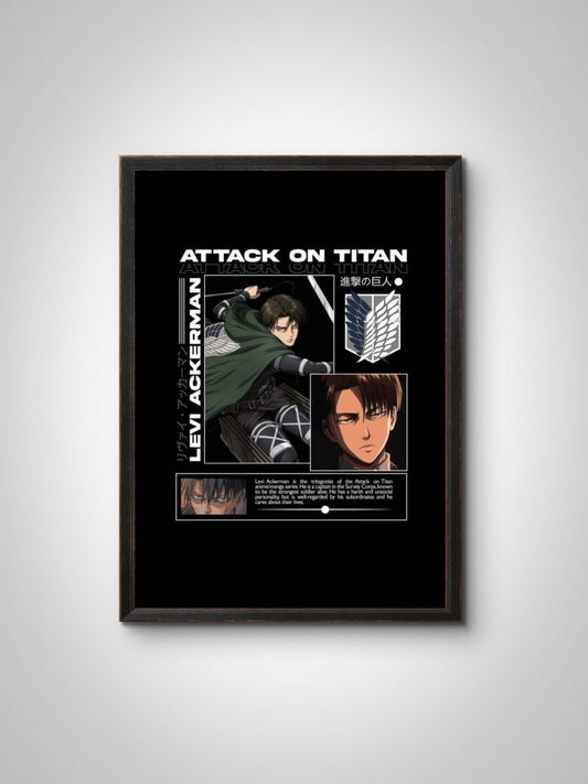 Levi Ackerman Wall Frame – Premium Anime Wall Art