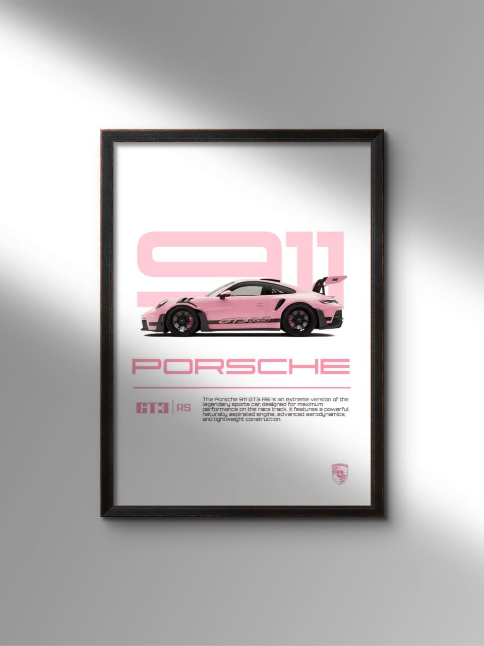 Pink Edition Car Wall Frame