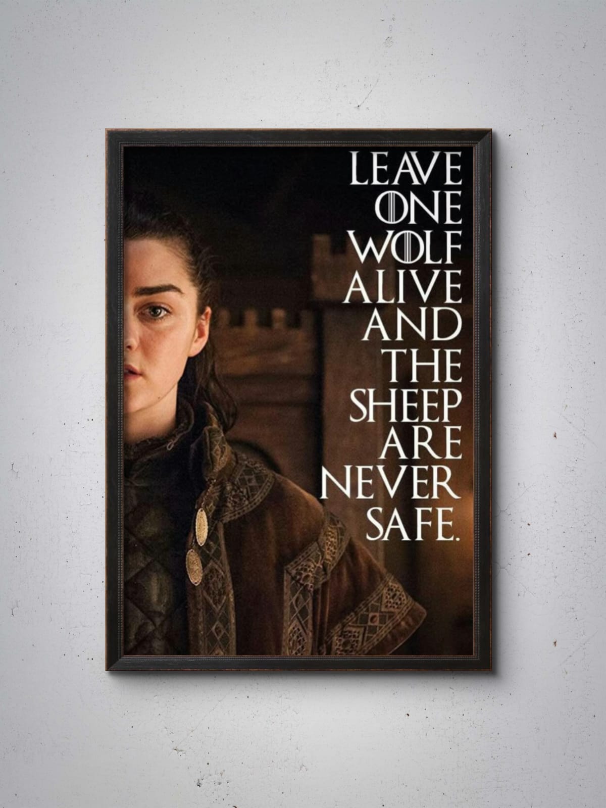 Leave One Wolf Alive Quote Wall Frame