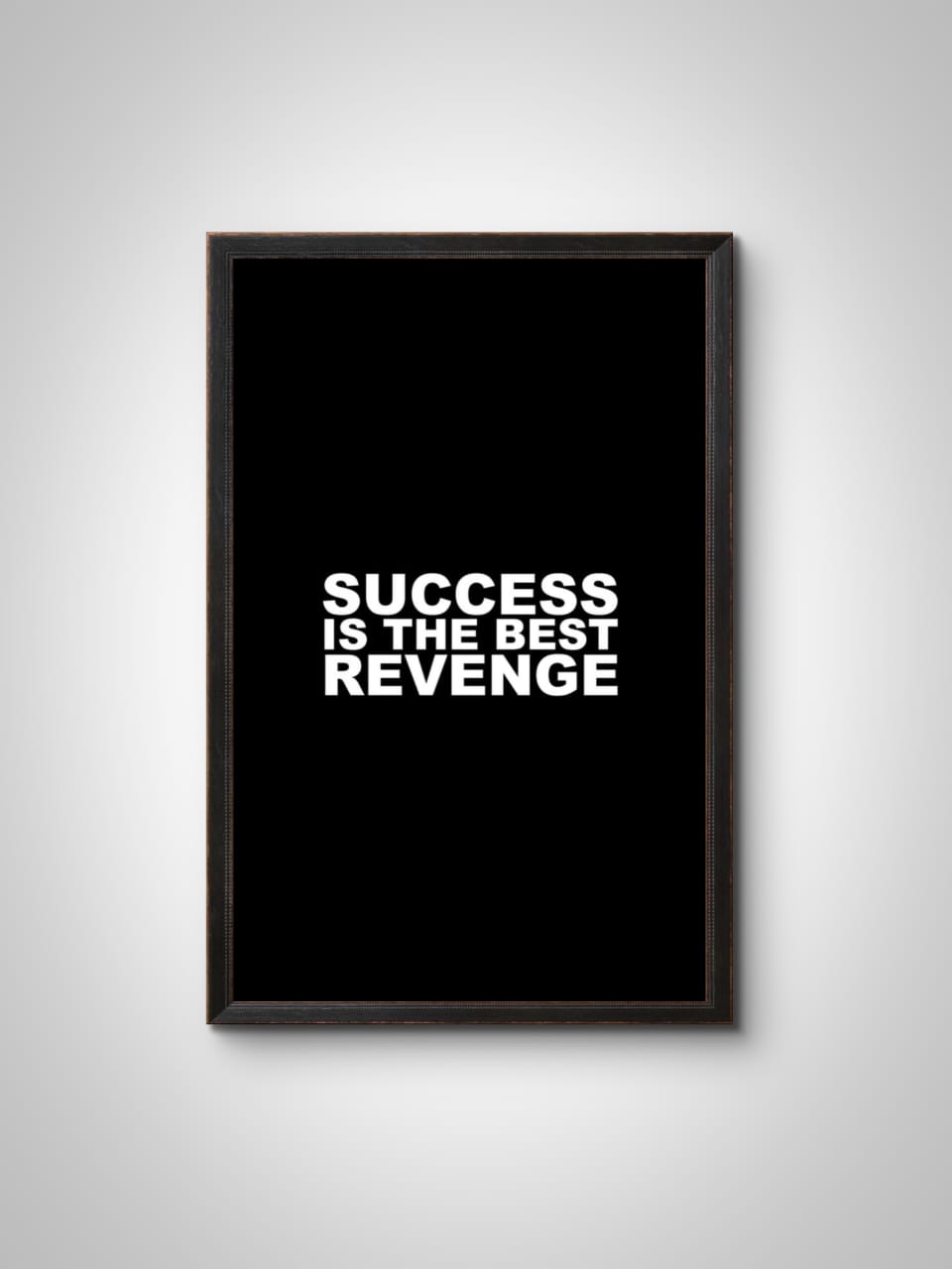 "Success Is the Best Revenge" Wall Frame – Motivational Quote Wall Art